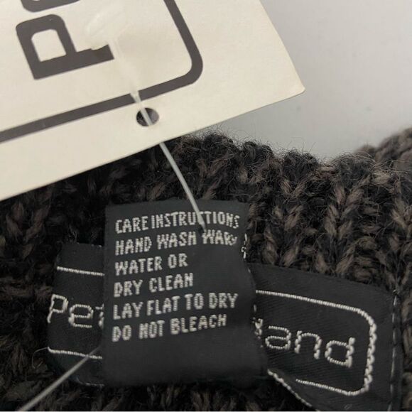 NWT Peter England Men’s Black Gray Loose Knit Sweater Funk Artsy Geometric Large - Picture 6 of 11
